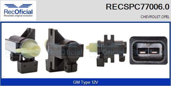 RECOFICIAL RECSPC77006.0 - Transmetteur de pression, contrôle des gaz d'échappement cwaw.fr