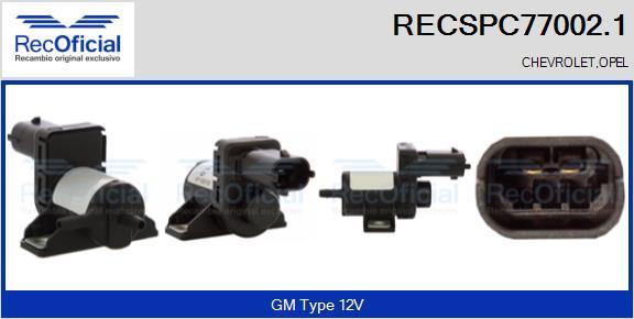 RECOFICIAL RECSPC77002.1 - Transmetteur de pression, contrôle des gaz d'échappement cwaw.fr