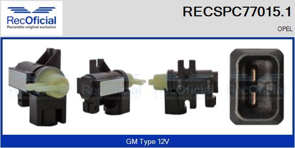 RECOFICIAL RECSPC77015.1 - Transmetteur de pression, contrôle des gaz d'échappement cwaw.fr