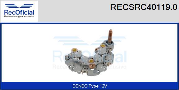 RECOFICIAL RECSRC40119.0 - Pont de diodes, alternateur cwaw.fr