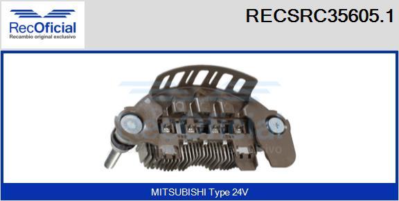 RECOFICIAL RECSRC35605.1 - Pont de diodes, alternateur cwaw.fr