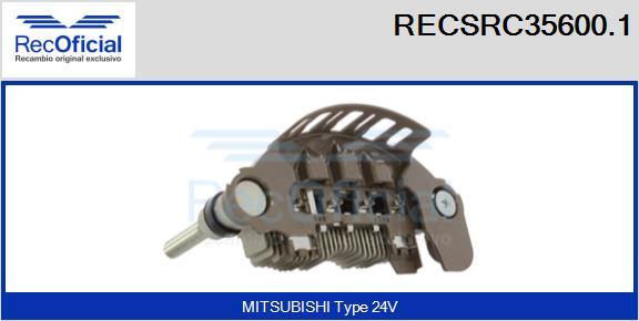 RECOFICIAL RECSRC35600.1 - Pont de diodes, alternateur cwaw.fr