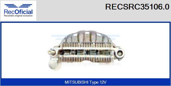 RECOFICIAL RECSRC35106.0 - Pont de diodes, alternateur cwaw.fr