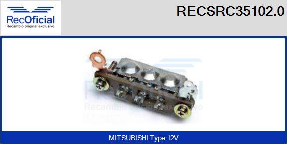 RECOFICIAL RECSRC35102.0 - Pont de diodes, alternateur cwaw.fr