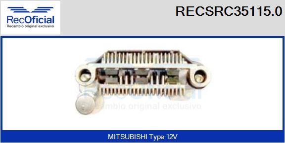 RECOFICIAL RECSRC35115.0 - Pont de diodes, alternateur cwaw.fr