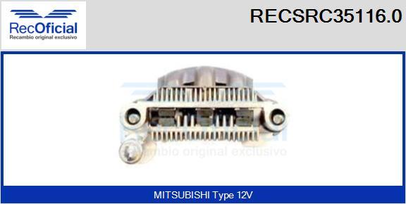 RECOFICIAL RECSRC35116.0 - Pont de diodes, alternateur cwaw.fr