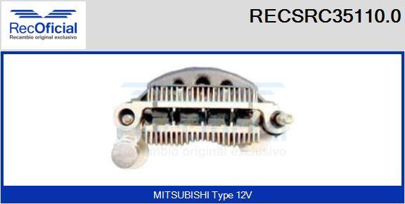 RECOFICIAL RECSRC35110.0 - Pont de diodes, alternateur cwaw.fr