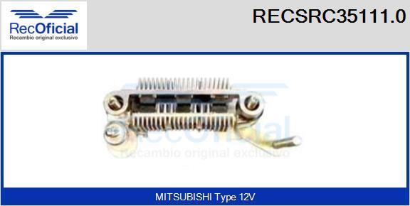 RECOFICIAL RECSRC35111.0 - Pont de diodes, alternateur cwaw.fr