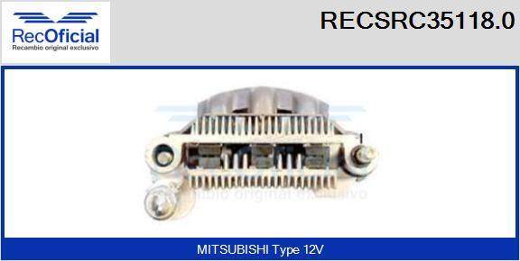 RECOFICIAL RECSRC35118.0 - Pont de diodes, alternateur cwaw.fr