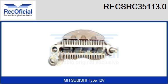 RECOFICIAL RECSRC35113.0 - Pont de diodes, alternateur cwaw.fr