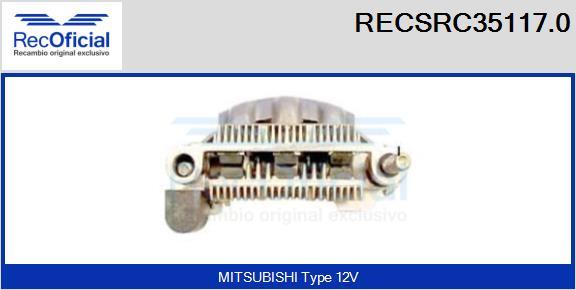 RECOFICIAL RECSRC35117.0 - Pont de diodes, alternateur cwaw.fr