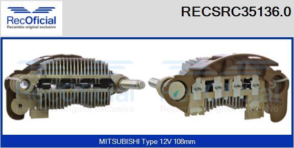 RECOFICIAL RECSRC35136.0 - Pont de diodes, alternateur cwaw.fr