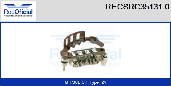 RECOFICIAL RECSRC35131.0 - Pont de diodes, alternateur cwaw.fr