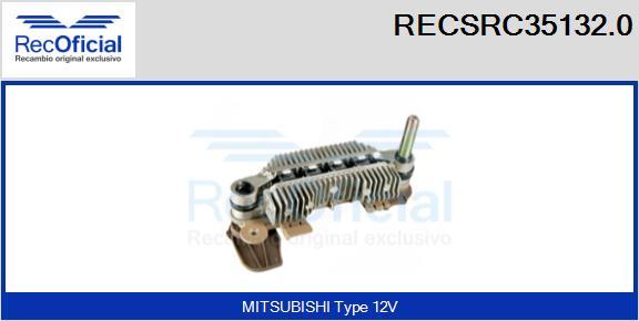 RECOFICIAL RECSRC35132.0 - Pont de diodes, alternateur cwaw.fr