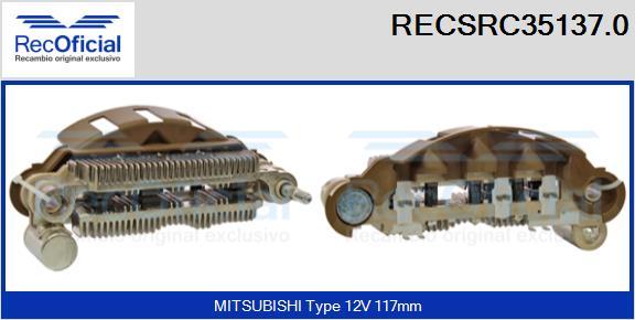 RECOFICIAL RECSRC35137.0 - Pont de diodes, alternateur cwaw.fr