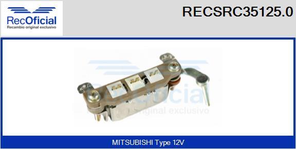 RECOFICIAL RECSRC35125.0 - Pont de diodes, alternateur cwaw.fr