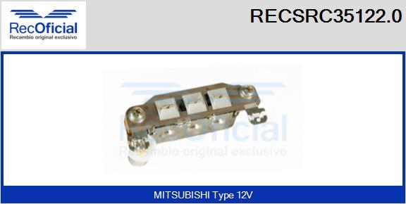 RECOFICIAL RECSRC35122.0 - Pont de diodes, alternateur cwaw.fr