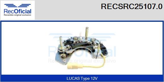 RECOFICIAL RECSRC25107.0 - Pont de diodes, alternateur cwaw.fr