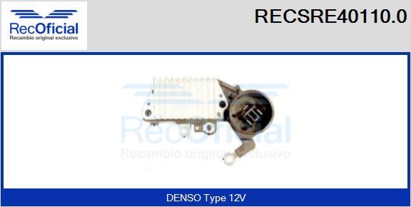 RECOFICIAL RECSRE40110.0 - Régulateur d'alternateur cwaw.fr