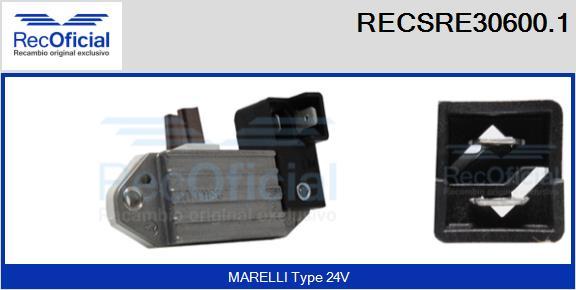 RECOFICIAL RECSRE30600.1 - Régulateur d'alternateur cwaw.fr