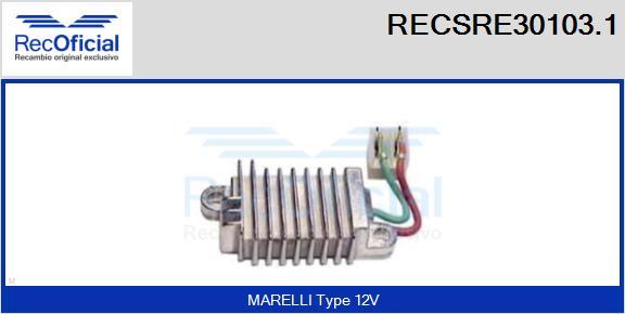 RECOFICIAL RECSRE30103.1 - Régulateur d'alternateur cwaw.fr