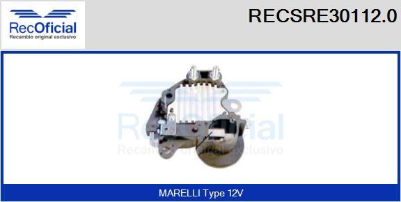 RECOFICIAL RECSRE30112.0 - Régulateur d'alternateur cwaw.fr