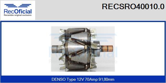 RECOFICIAL RECSRO40010.0 - Rotor, alternateur cwaw.fr