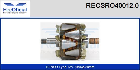 RECOFICIAL RECSRO40012.0 - Rotor, alternateur cwaw.fr