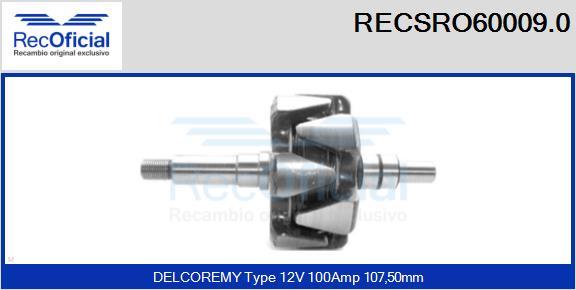 RECOFICIAL RECSRO60009.0 - Rotor, alternateur cwaw.fr