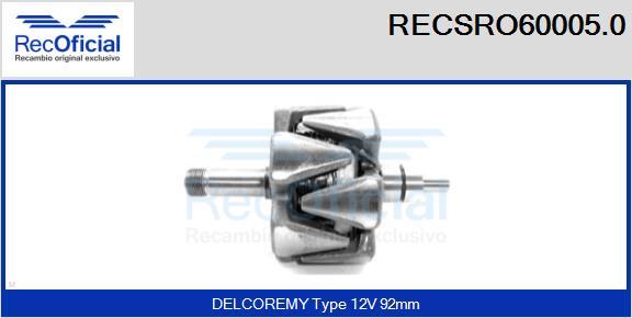 RECOFICIAL RECSRO60005.0 - Rotor, alternateur cwaw.fr