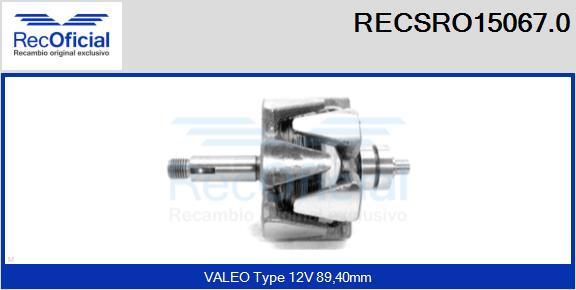 RECOFICIAL RECSRO15067.0 - Rotor, alternateur cwaw.fr