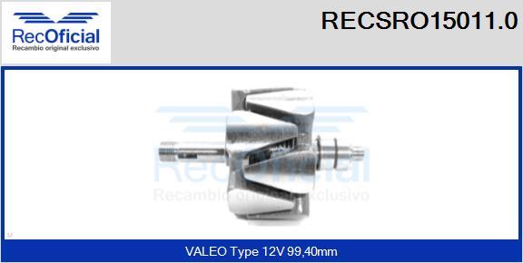 RECOFICIAL RECSRO15011.0 - Rotor, alternateur cwaw.fr