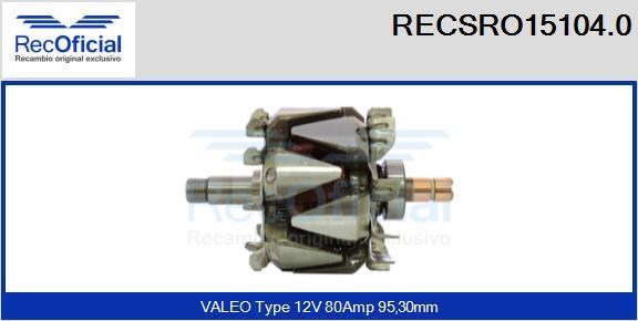 RECOFICIAL RECSRO15104.0 - Rotor, alternateur cwaw.fr