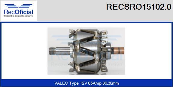 RECOFICIAL RECSRO15102.0 - Rotor, alternateur cwaw.fr