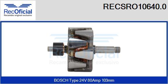 RECOFICIAL RECSRO10640.0 - Rotor, alternateur cwaw.fr