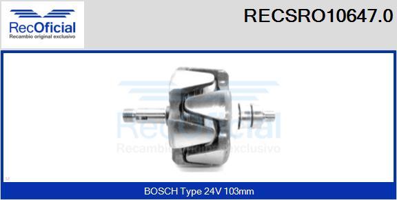 RECOFICIAL RECSRO10647.0 - Rotor, alternateur cwaw.fr