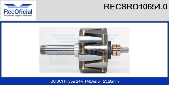 RECOFICIAL RECSRO10654.0 - Rotor, alternateur cwaw.fr