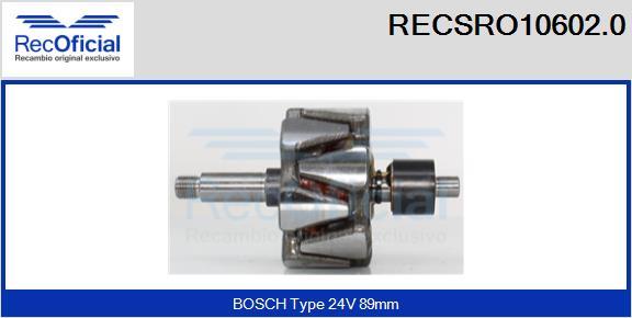 RECOFICIAL RECSRO10602.0 - Rotor, alternateur cwaw.fr