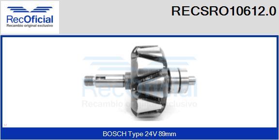 RECOFICIAL RECSRO10612.0 - Rotor, alternateur cwaw.fr