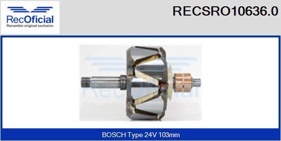 RECOFICIAL RECSRO10636.0 - Rotor, alternateur cwaw.fr