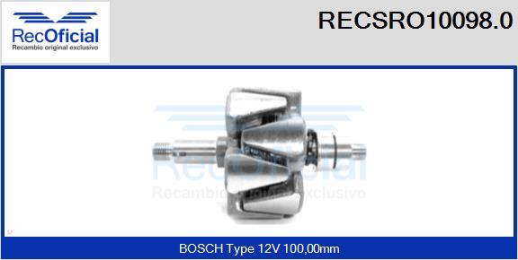 RECOFICIAL RECSRO10098.0 - Rotor, alternateur cwaw.fr