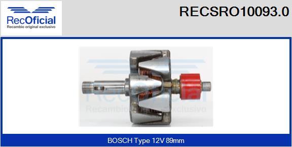 RECOFICIAL RECSRO10093.0 - Rotor, alternateur cwaw.fr