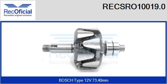 RECOFICIAL RECSRO10019.0 - Rotor, alternateur cwaw.fr