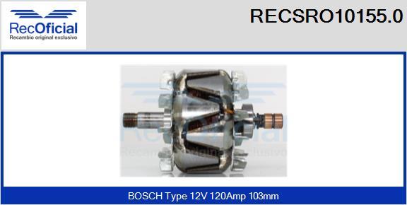 RECOFICIAL RECSRO10155.0 - Rotor, alternateur cwaw.fr