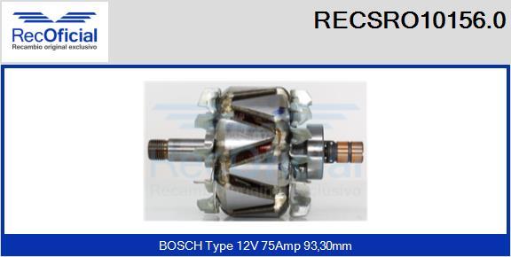 RECOFICIAL RECSRO10156.0 - Rotor, alternateur cwaw.fr