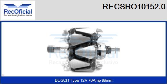 RECOFICIAL RECSRO10152.0 - Rotor, alternateur cwaw.fr