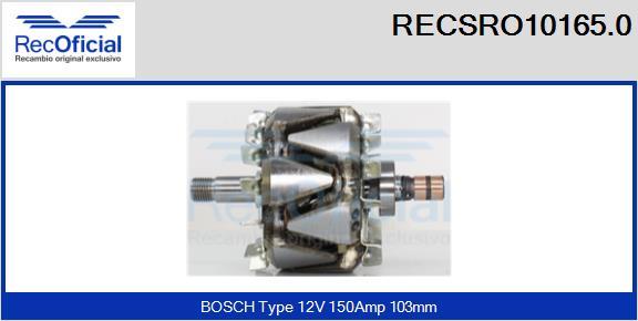 RECOFICIAL RECSRO10165.0 - Rotor, alternateur cwaw.fr