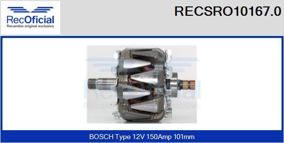 RECOFICIAL RECSRO10167.0 - Rotor, alternateur cwaw.fr