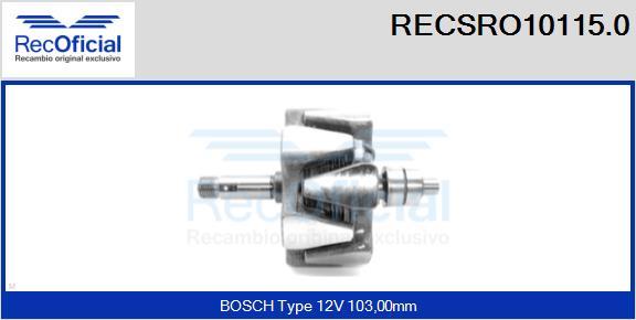 RECOFICIAL RECSRO10115.0 - Rotor, alternateur cwaw.fr