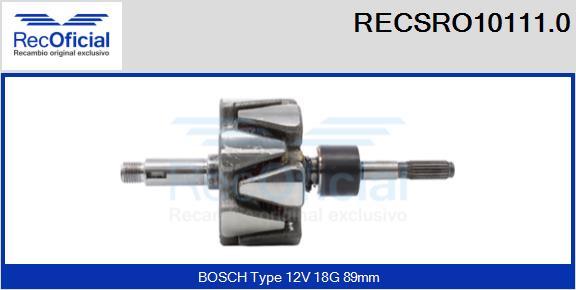 RECOFICIAL RECSRO10111.0 - Rotor, alternateur cwaw.fr